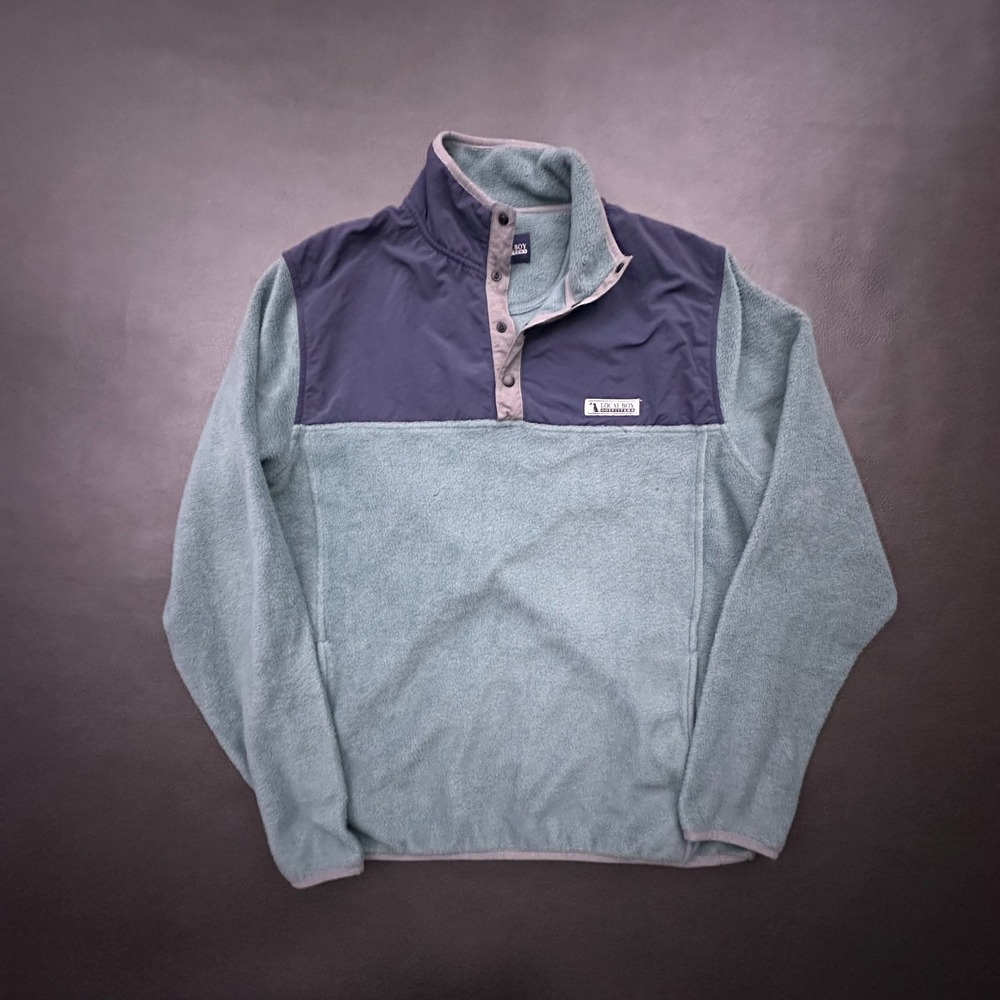 Local Boy Outfitters Sweater Mens Medium Blue Snap Up Southern Prep Pullover